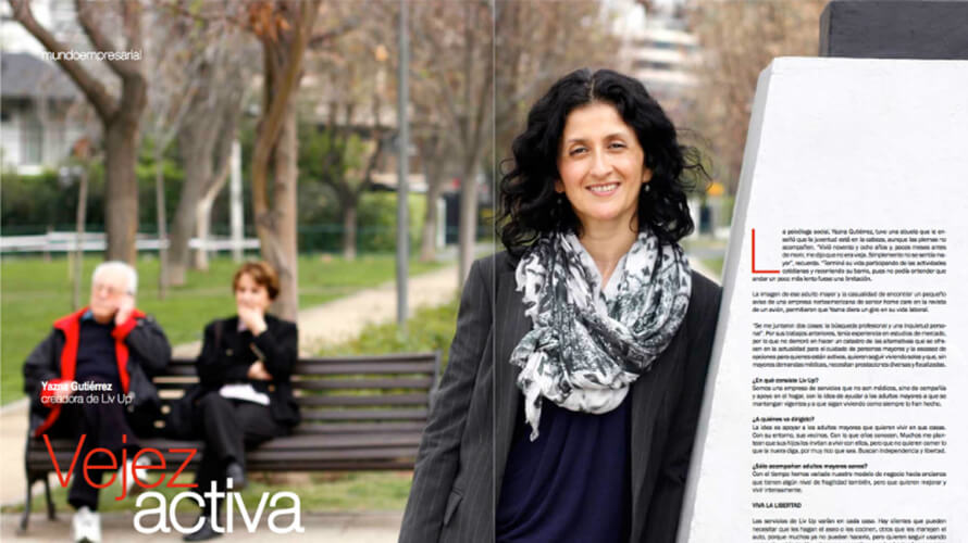 portada articulo de Liv Up en revista tell